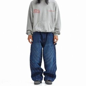 Cold Culture V1 Faded Denim Maze Pants Wide Leg Baggy Unisex Jeans